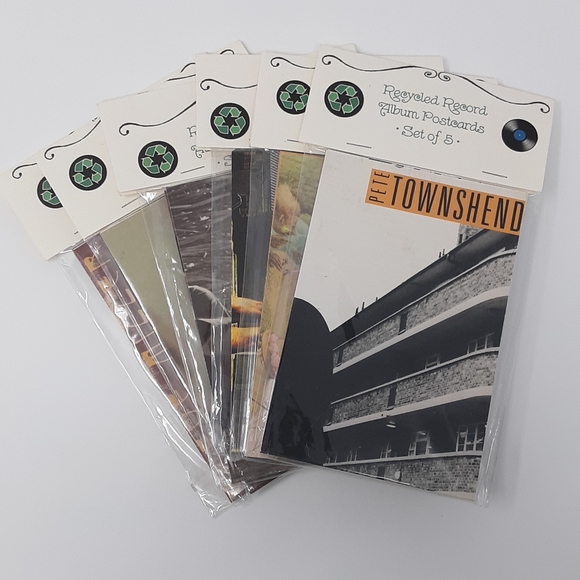 ♻️ Recycled Record Album Postcards Pack of 5 - Picture 2 of 8